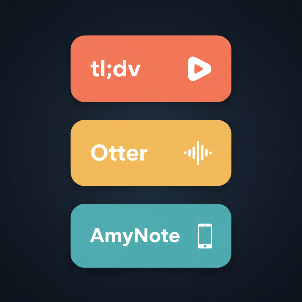tl;dv vs Otter vs AmyNote comparison 2026